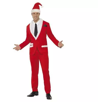 Adult Santa Cool Suit Mens Christmas Fancy Dress Party Costume • £31.99