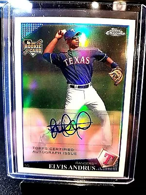 2009 Elvis Andrus Topps Chrome Auto Rookie #397/499 Refractor #227 Pristine. • $145