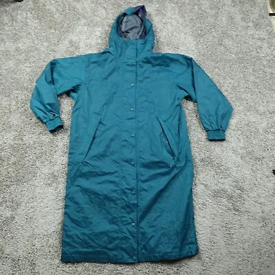 Cabelas Rain Jacket Mens Large Green Full Zip Parka Hooded Mesh Lined • $32.87