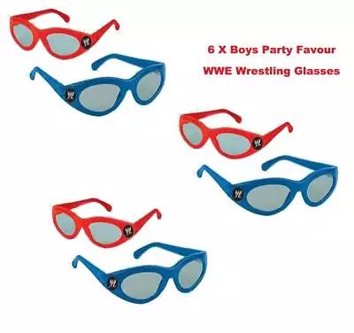 £8.10 • Buy 6 Pack Wrestling Wwe Glasses Lolly Loot Bag Party Favours Boys Birthday Supplies