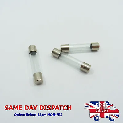 1-20pcs Slow Blow Electrical Glass Tube Fuse 1-30A Amp 6mmx30mm 250V Volt Acting • £2.25