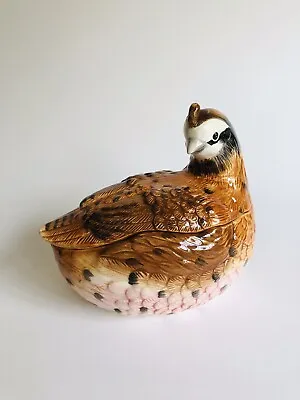 J. Willfred For Charles Sadek Import Co. Sitting Quail Sugar Bowl • $30