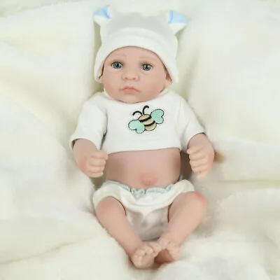 Waterproof Reborn Dolls Realistic Newborn Mini Boy Full Body Vinyl Silicone Gift • £15.24