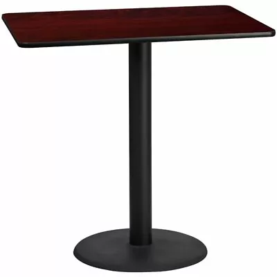 Flash Furniture 30  X 48  Restarant Bar Table In Black And Mahogany • $295.99