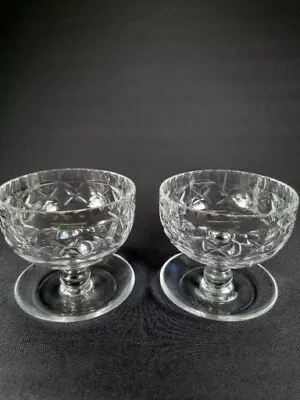 Edinburgh Crystal Pair Of Vintage Desert Glass  • £15