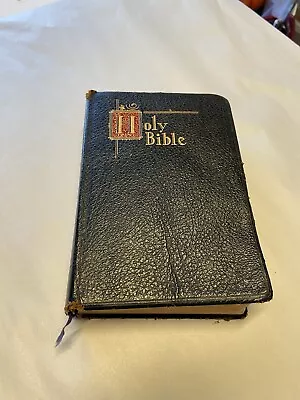 Nice Old Leather New Catholic Holy Bible; Latin Vulgate Confraternity 1952 Douay • $27.99