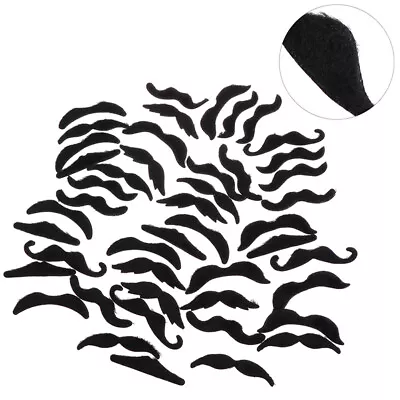 48pcs Costume Mustache Pirate Party Halloween Cosplay Fake Beard Party Suppl FN4 • $3.58