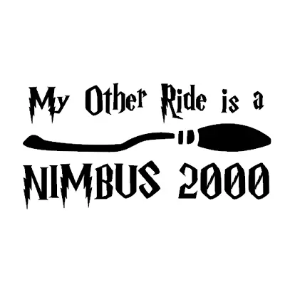 $4.99 • Buy Nimbus 2000 Decal - Harry Potter Broom Decal - Harry Potter Car Sticker