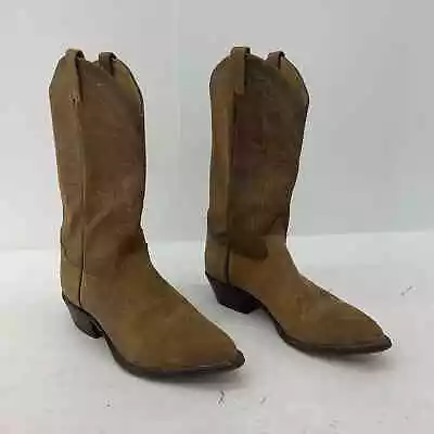 Tony Lama Men's Brown Leather Western Boots Size 10 D Preowned • $55