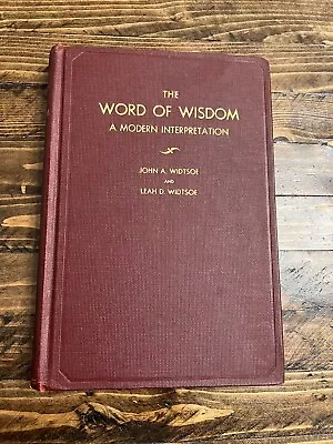 The Word Of Wisdom By John A. Widtsoe 1938 Red LDS Mormon Vintage Rare HB • $13.99