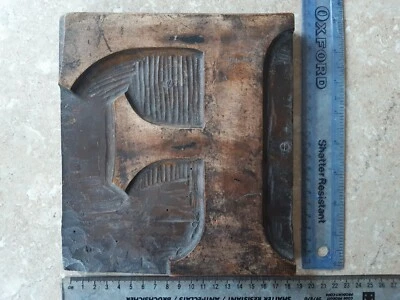 £20 • Buy Wooden Printing Letterpress Block - Capital F - Very Large - 180mm X 200mm