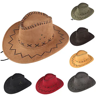 Unisex Adult West Cowboy Hat Mongolian Hat Grassland Sunshade Cap • $9.88