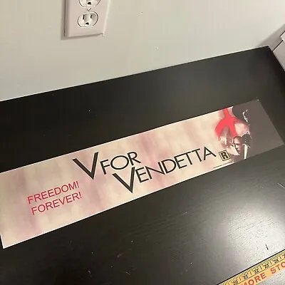 V FOR VENDETTA (2005) Movie Theater Mylar Poster 5x25 OG DS Natalie Portman • $59.99