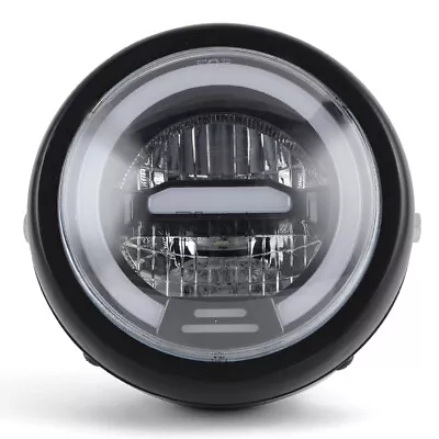 6.5''/6.5 Inch Vintage Motorcycle LED Headlight Hi/Lo Beam DRL Lamp White Light • $52.99