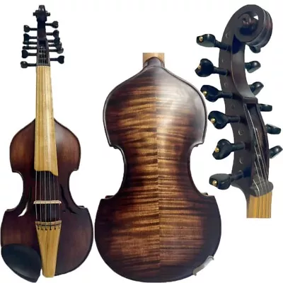 SONG Nice Flamed Master Viola D'Amore 6×6 Strings. 14  BodyGood Sound #15625 • $499