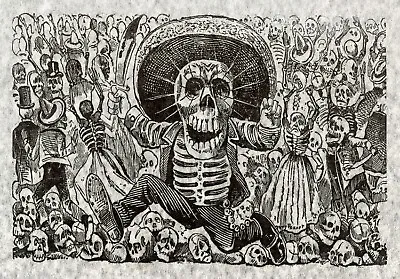 Vintage Mexican POSTER.Day Of Death.Skull.Art Decor.Dia De Los Muertos.848 • $18