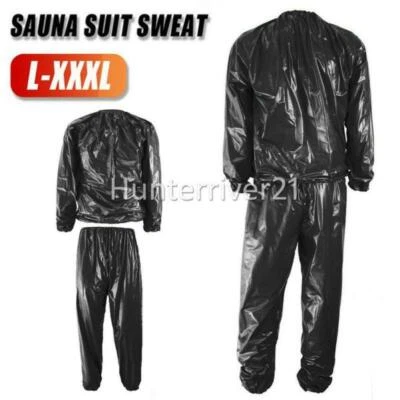 $16.42 • Buy Heavy Duty Sweat Suit Sauna Suit Exercise Gym Suit Fitness Weight Loss L-XXXL