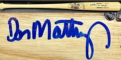 Don Mattingly Signed Louisville Slugger Game Model Bat M110 Yankees Auto JSA COA • $999.99
