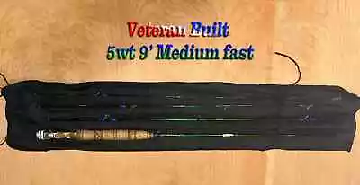 Custom Fly Rod 4 Piece 5wt 9' Medium Fast Veteran Built • $450