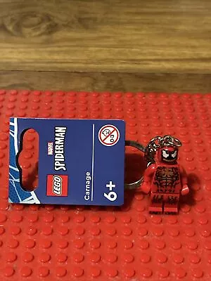 Lego Marvel Super Heroes (854154) Carnage SPIDER-MAN Minifigure Keychain - New • £7.99