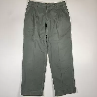 Vintage Jos. A. Bank Men’s 40 Green Chino Pants MEASURES 38x31 Made In USA • $16.07