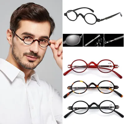 Vintage Small Round Reading Glasses Mens Womens Readers +1.0 2.0 2.5 3.0 3.5 • $8.99