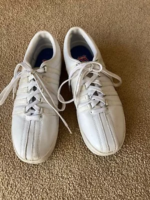 K-Swiss Womens Shoes Triple White Lifestyle Shoe Size 8 • $15