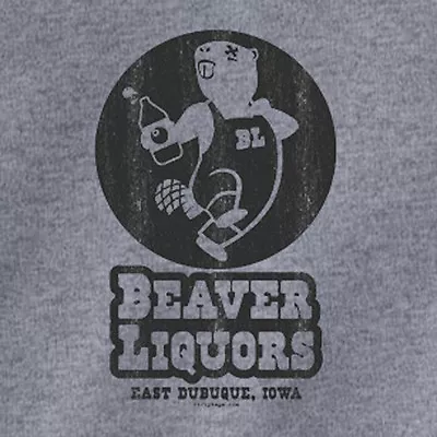Beaver Liquors Tee Funny Booze East Dubuque Iowa Mens Geek T-shirt • $16.95