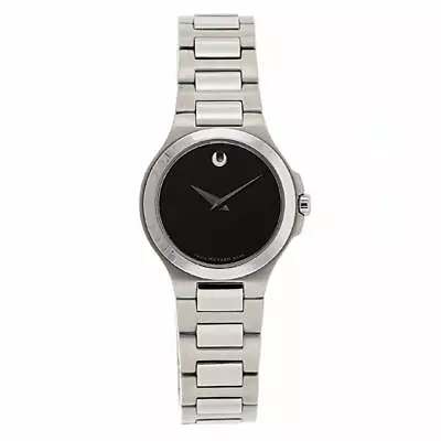 Movado Corporate Exclusive Ladies Black Museum Quartz Watch 0606164 • $179.99