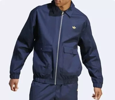 Adidas Mens Navy Blue Dock Jacket IR7583 Size XL  • $79