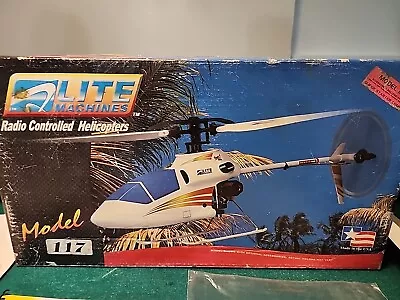 Vintage Lite Machines Model 110 R/c Model Helicopter Brochure  4 Page *ex-cond* • $800