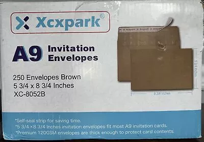 Xxcxpark 250 Qty Printable A9 Invitation Envelopes 5.75 X 8.75 Self Sealing NIB • $24.99