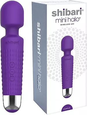 Shibari Mini Halo 20X Multi-Speed Wireless Power Wand Massager Purple High Power • $28.68