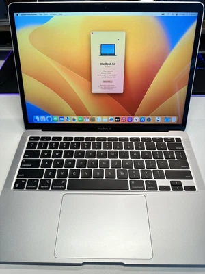 $410 • Buy Good 2020 Apple MacBook Air 13' M1 Chip 500 GB SSD 16 GB RAM Silver