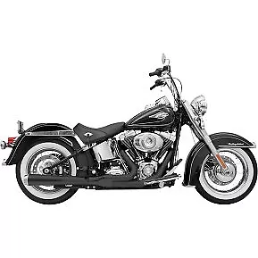 Bassani Black Long Road Rage 2:1 Exhaust System For Softail FXST/FLST 86-17 • $912.95