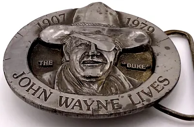 1907-1979 John Wayne Lives  The Duke  Buckles Of America 3  Oval Belt Buckle • $29.95