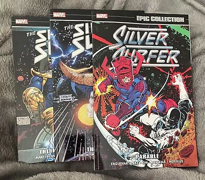 Silver Surfer Epic Collection Lot Parable Thanos Quest Infinity Gauntlet TPB • $75