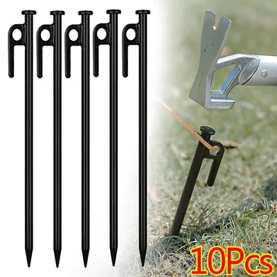 10 X 30cm Long Heavy Duty Gazebo Tent Pegs Commercial Grade Steel Marquee Stakes • £9.66