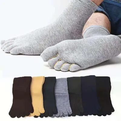 Mens Women Five Finger Toe Orthopedic Compression Socks Winter Casual Breathable • £3.79