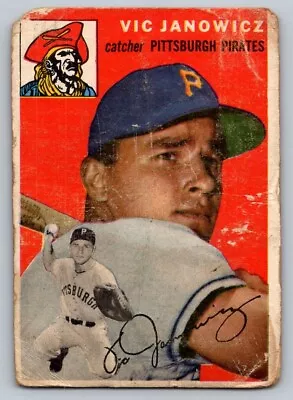 1954 Topps #16 Vic Janowicz Pirates Low Grade Filler • $3.99