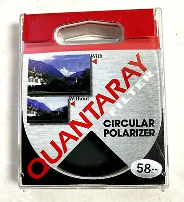 Quantaray (241667450) C-PL 58 Mm Filter Circular Polarizer Camera Polarizer • $5