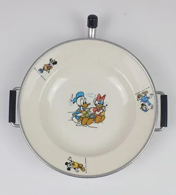 5537 Child's Ceramic/Metal Warming Plate Walt Disney - Donald And Daisy Duck • £20