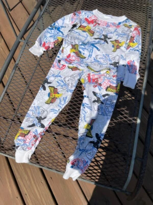 $15.99 • Buy VINTAGE 1994 POWER RANGERS USA MADE LONG EDDIES Pajamas Set Size 7