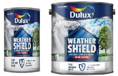 Dulux Weathershield Exterior Gloss Paint For Wood Metal 750ml & 2.5L All Colours • £20.49