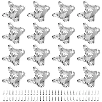 64pcs Removable Corner Brace Metal Butterfly L Brackets With Screws (Silver) • $22.44