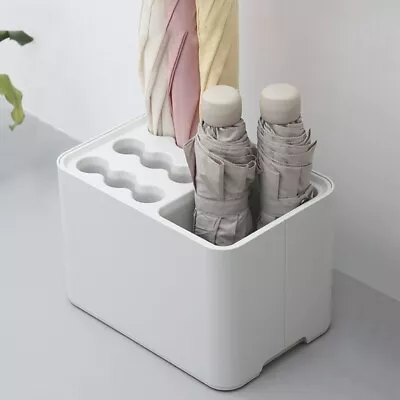 15 Slots Umbrella Storage Rack With Drain Tray Umbrella Basket Organizer Stand • £24.85