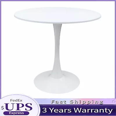 Mid-Century White Round Top Dining Table - Modern Tulip 31.5  Dining Room Table • $115.90