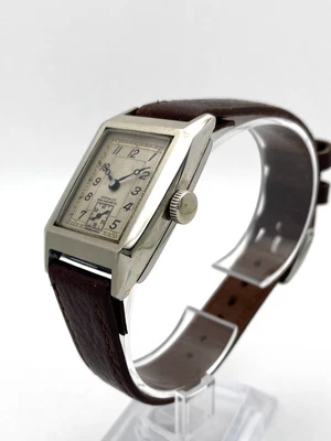 £199 • Buy ORIGINAL TITUS ART DECO 1940s MENS MECHANICAL TANK WRISTWATCH ANTIQUE VINTAG