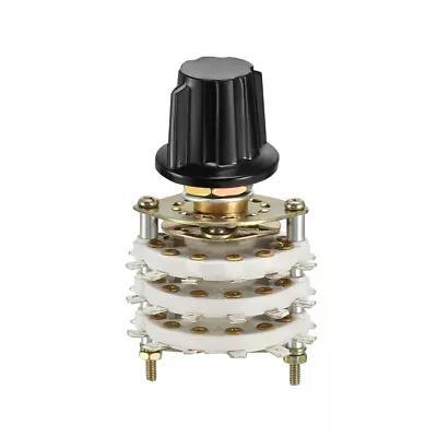 6P5T 6 Pole 5 Throw 3 Deck Band Channel Rotary Switch Selector With Plastic Knob • $14.52