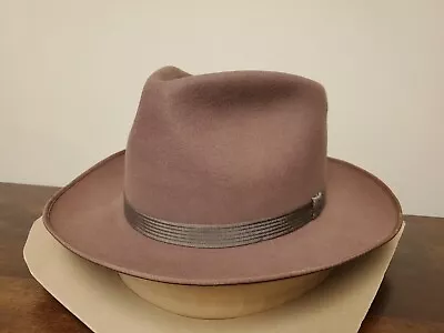 Alexander Vintage Fedora Size 7 1/4 6 Ligne Brown Hat • $125